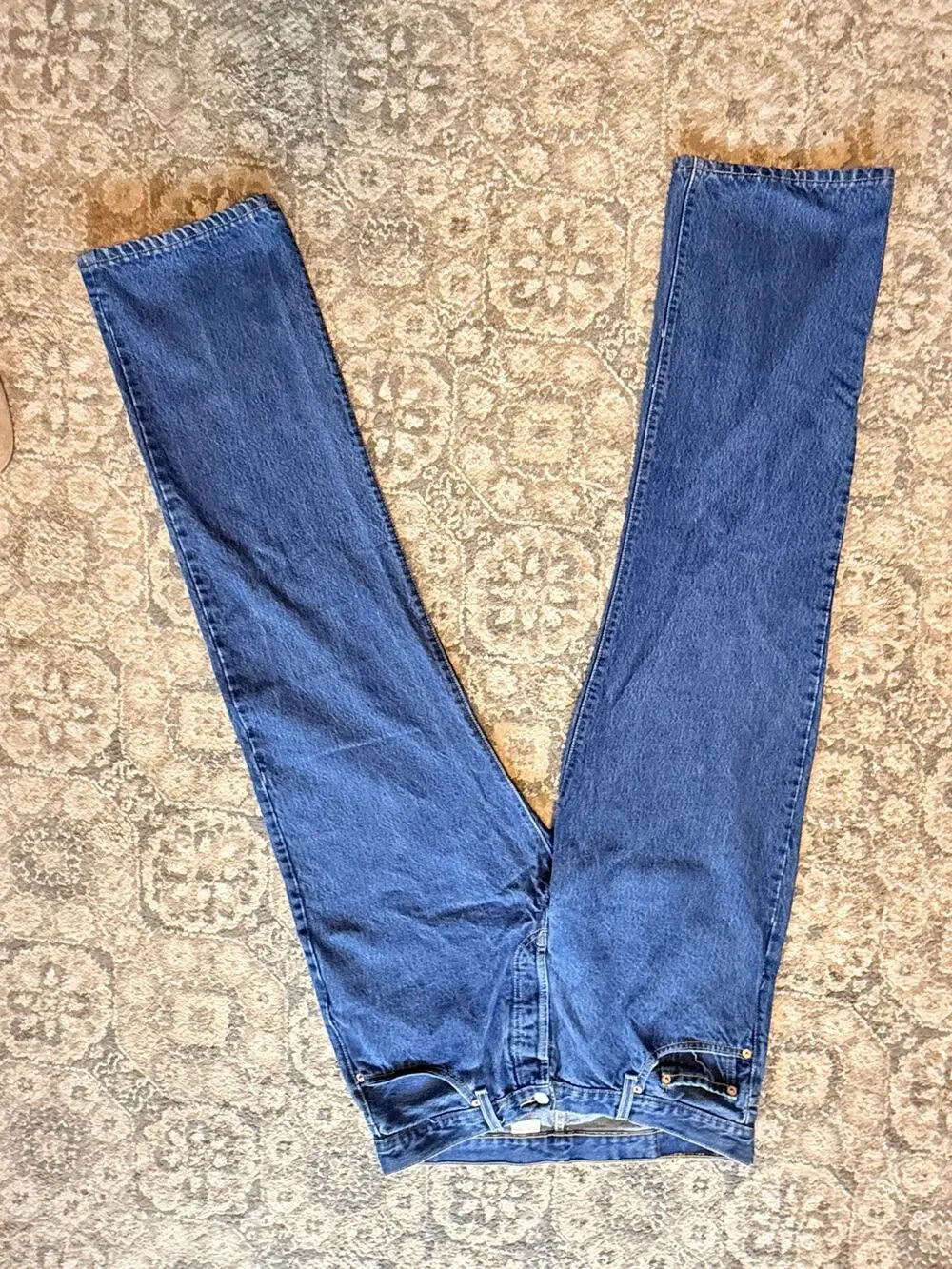 Levi’s 505 Regular Fit Button Fly Jeans Men 36x34 Medium Wash Straight Leg Denim